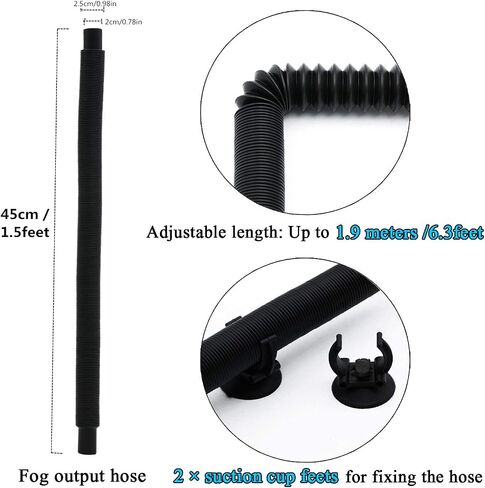 Coospider 3.8L Reptile Fogger Mister, Quiet Reptile Humidifier for Reptiles Tank, Terrarium Humidifiers with Extended Tube, Automatic Reptile Misting System for Reptiles Amphibians Herps Vivarium in Kuwait