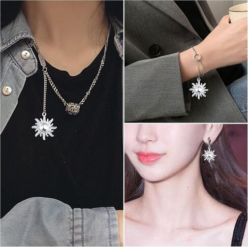 Aylifu 40pcs Craft Supplies Sun Charms Pendants Tibetan Alloy Vintage Celestial Pendant Sun Bead Charms for DIY Necklace Earrings Bracelet Jewelry Making Decorations, 2 Styles, 2 Colors in Saudi Arabia