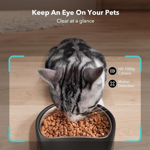 Petlibro Automatic Cat Resered ، موزع الأطعمة التلقائية للقطط مع الحفاظ على النضارة ، مغذيات القطط في الوقت المناسب للأطعمة الجافة ، ما يصل إلى 50 جزءًا من 6 وجبات يومي in Kuwait