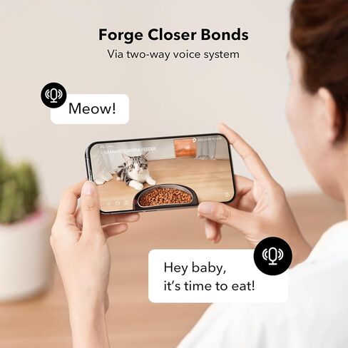Petlibro Automatic Cat Resered ، موزع الأطعمة التلقائية للقطط مع الحفاظ على النضارة ، مغذيات القطط في الوقت المناسب للأطعمة الجافة ، ما يصل إلى 50 جزءًا من 6 وجبات يومي in Kuwait