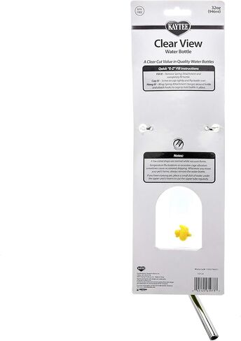 Kaytee Clear View Water Bottle for Pet Rabbits, Ferrets, and Guinea Pigs, 32 oz in Kuwait