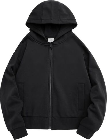 Stelle Zip Up Hoodies for Women Fleece Crop Jackets Long Sleeve Hooded Sweatshirts with Pockets Casual Coat in Saudi Arabia