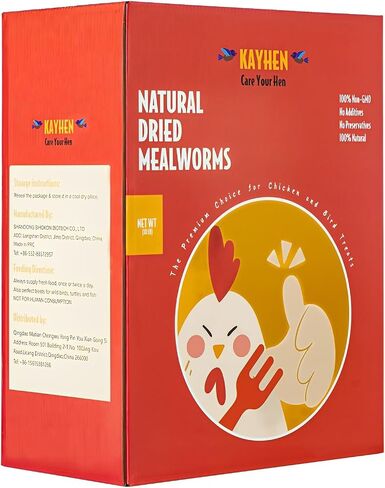 KAYHEN Dried Mealworms for Chickens 10LB Pure Natural Non-GMO Mealworms High Protein Chickens Feed Meal Worms for Laying Hens Wild Birds in Kuwait