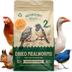 Dried Mealworms 5 lbs - Organic Non GMO Chicken Feed - High Protein Poultry Feed - Mealworms for Chickens, Wild Birds & Laying Hens