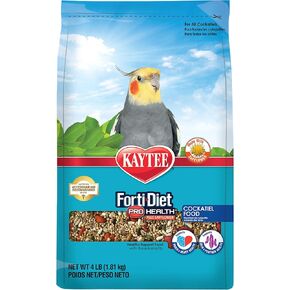 Kaytee Forti-Diet Pro Health Cockatiel Pet Bird Food مع Safflower ، 4 جنيه (حزمة 2)