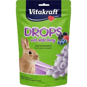 Vitakraft Drops Rabbit Treat - Wild Berry - Yogurt Treats for Rabbits Purple 5.3 Ounce (Pack of 1)