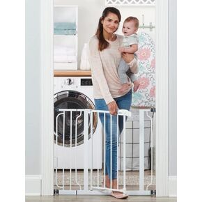 Regalo Easy Step 38.5-Inch Wide Walk Thru Baby Gate, Includes 6-Inch Extension Kit, Pressure Mount Kit, Wall Cups
