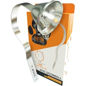 Mighty Paw Metal Dog Doorbell - Durable Bell Big Dog - Optimized Sound - Includes Doggy Doorbell Training Tips - Durable Sleek Silver Bell - Puppy Supplies - Pet Potty Training