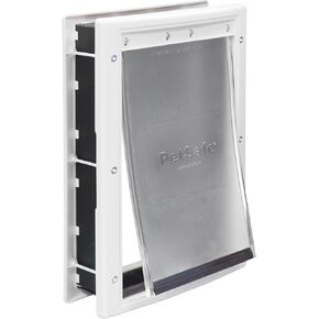 PetSafe Never Rust Plastic Doggie Door for Install in Interior and Exterior Doors or Walls, Paintable, Easy Install, Closing Panel Included, for Pets Up to 40 lb, (Medium)