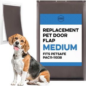 Evergreen Pet Supplies Large Replacement Dog Door Flap - Weather Resistant & Easy to Install Petsafe Freedom PAC11-11039 - Flexible Doggie Door Replacement Flaps for Small, Medium & Large Dogs & Cats