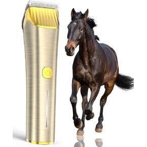 oneisall Cordless Horse Clippers,Low Noise 2 Speed Horse Grooming Clippers,Horse Trimmer Shaver Kit for Matted Long Hair,Detachable Stainless Steel Blade Horse Grooming Kit for Thick Coat