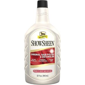 Absorbine ShowSheen Hair Polish & Detangler 32oz Spray Bottle, Horse and Dog Coat, Mane and Tail, Instant Detangling & Reduces Hair Breakage for Healthy Grooming & Radiant Shine
