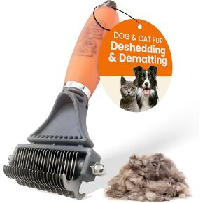 Gopets deseshedding & dematting مشط للكلاب ، وفرشاة القطط ، وفرشاة تحطيم للسرقة ، والتشابك ، والسكان ، وشفرات الفولاذ المقاوم للصدأ ، ومقبض مريح ، مثالي لجميع أنواع السلالات وأنواع المعطف in Kuwait