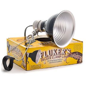 Fluker's Repta-Clamp Lamp, Heavy Duty Clamp Light For Reptile Tanks and Terrariums, UL/CUL Approved, Great for Reptile Basking, 75-Watt Maximum with On/Off Switch, 5.5"