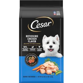 CESAR Small Breed Adult Dry Dog Food Filet Mignon Flavor with Spring Vegetables Garnish Dog Kibble, 12 lb. Bag