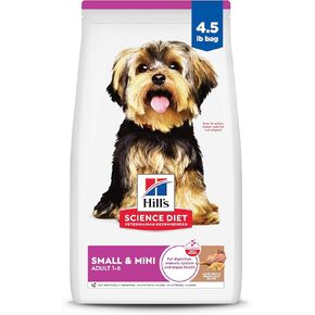 Hill's Science Diet Small & Mini, Adult 1-6, Small & Mini Breeds Premium Nutrition, Dry Dog Food, Chicken & Brown Rice, 15.5 lb Bag