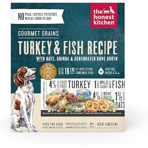 The Honest Kitchen Dehydrated Gourmet Grains Turkey & White Fish Dog Food, 4 lb Box