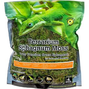 Galápagos (05213) Terrarium Green Sphagnum Moss ، Natural ، 4 Quart