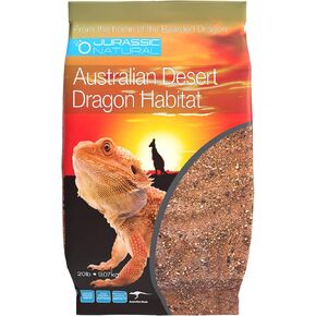 Jurassic Natural Australian Desert Dragon Habitat Substrate for Bearded Dragons and Other Lizards, Red, 10lb