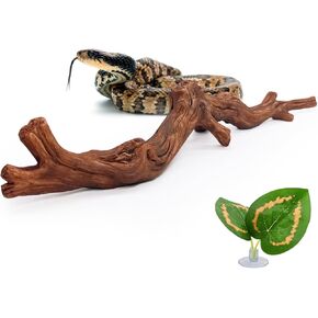Tfwadmx Snake Climbing Branch, Resin Reptile Simulated Wood Branches, Hermit Crab Climbing Toys, Gecko Tank Branches Decor for Small Lizards, Tarantulas, Frogs