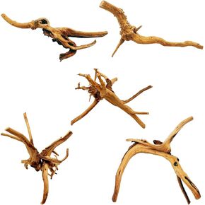 Hamiledyi 5PCS Driftwood for Aquarium 7-9inch Natural Reptile Spider Wood Assorted Branches Aquarium Decoration Fish Tank Ornament Decor. in Kuwait