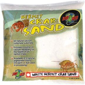 Zoo Med Hermit Crab Calsium Sand الركيزة ، 2 رطل (أبيض)