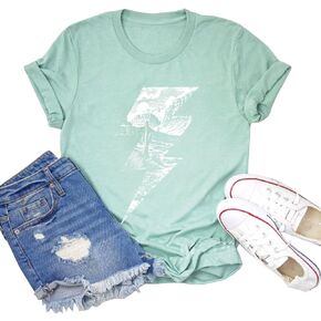 Western Cowgirl Shirt Women Trendy Vintage Rock and Roll T-Shirt Boho Desert Tee Tops