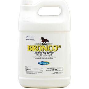 رذاذ Farnam Broncoe Equine Fly مع رائحة السترونيلا للخيول والكلاب ، 128 أوقية ، عبوة جالون