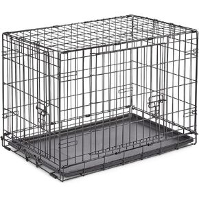 New World Newly Enhanced Double Door New World Dog Crate, Includes Leak-Proof Pan, Floor Protecting Feet, & New Patented Features, 30 Inch