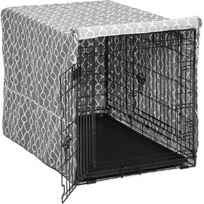 MidWest Homes for Pets Dog Crate Cover, Privacy Dog Crate Cover Fits MidWest Dog Crates, Crate Cover Only, Machine Wash & Dry, Black, 42-Inch