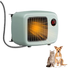 600W Dog House Heater,Anti-Bite Cord Heated Dog House,Wall-Mounted Dog Heater,Outdoor Dog Heater Keep Your Pet Warm and Happy UL Tested for Safety (white)