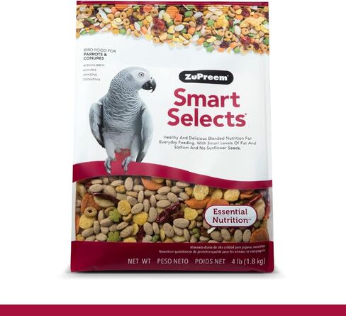 ZuPreem FruitBlend Bird Pellets, Daily Bird Food for Parrot, Conure, Caique, African Grey, Eclectus, Small Cockatoo, Core Nutrition for Medium Large Birds, Parrot Food (M/L, 3.5 lb) in Kuwait