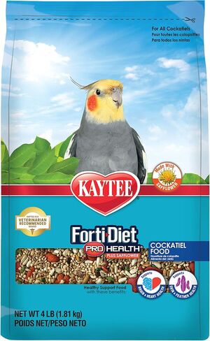 Kaytee Forti-Diet Pro Health Cockatiel Pet Bird Food with Safflower, 4 Pound (Pack of 2) in Saudi Arabia