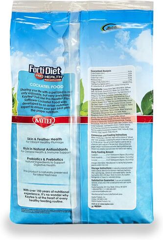 Kaytee Forti-Diet Pro Health Cockatiel Pet Bird Food with Safflower, 4 Pound (Pack of 2) in Saudi Arabia