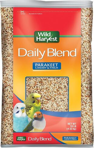 Wild Harvest Daily Blend Nutrition Diet for Parakeet, Canary and Finch, Orange flavored, 10 Pounds in Kuwait