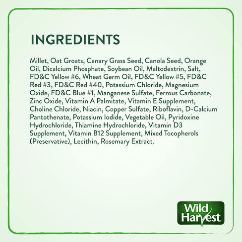 Wild Harvest Daily Blend Nutrition Diet for Parakeet, Canary and Finch, Orange flavored, 10 Pounds in Kuwait