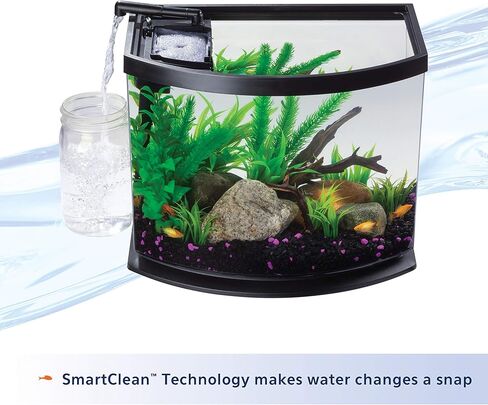 طقم خزان أسماك قوات صغيرة مصغرة مع تقنية SmartClean ، الأسود ، 5 جالون in Kuwait