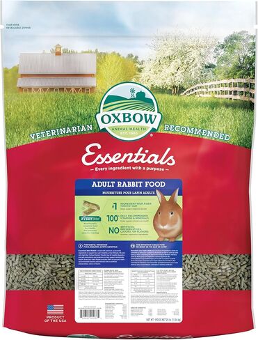 Oxbow Essentials Adult Rabbit Food, Timothy Hay Rabbit Pellets, USA, 5 lb in Saudi Arabia