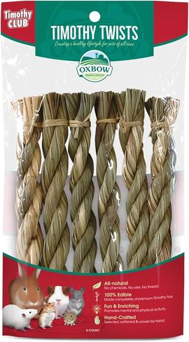 Oxbow Animal Health Timothy Club Timothy Twists 6 Count (Pack of 2) in Kuwait