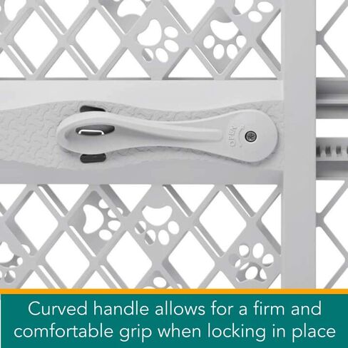 MYPET North States Paws Portable Pet Gate: 26-40" Wide. Pressure Mount. No tools needed. Made in USA. Dog Gate 23" Tall, Expandable, Durable Dog Gates for Doorways, Light Gray in Saudi Arabia