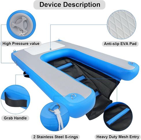 Inflatable Dog Water Ramp Pool Float Floating Ramps for Dogs Water Ladder Steps Ideal for Pools, Lakes, Boats and Docks, with Non-Slip Pad in Saudi Arabia