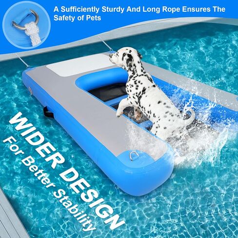 Inflatable Dog Water Ramp Pool Float Floating Ramps for Dogs Water Ladder Steps Ideal for Pools, Lakes, Boats and Docks, with Non-Slip Pad in Saudi Arabia
