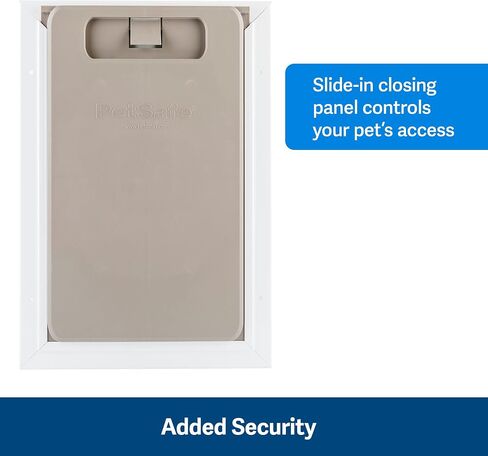 PetSafe Never Rust Wall Entry Pet Door - Telescoping Frame - Insulates Better Than Metal, Energy Efficient - Interior & Exterior Walls, Weatherproof, Easy to Install & Clean (White - Large) in Saudi Arabia