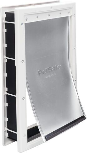 PetSafe Never Rust Plastic Doggie Door for Install in Interior and Exterior Doors or Walls, Paintable, Easy Install, Closing Panel Included, for Pets Up to 40 lb, (Medium) in Saudi Arabia