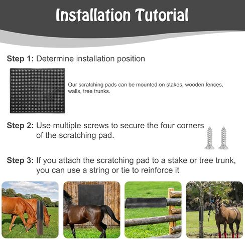 Horse Scratching Post Pad,Equine & Bovine Scratcher Panels, Soft Touch Itch Relief Pad for Small Farm Animal Goat Sheep Cow Pig-2 Pack in Saudi Arabia
