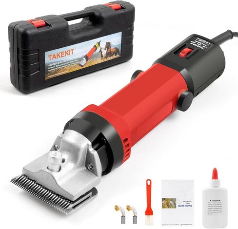 Horse Clippers, 600W Professional Heavy Duty Horse Body Clippers, 6-Speeds Large Livestock Clippers for Body Clipping Horse Equine Cattle and Thick Coat Animals in Kuwait
