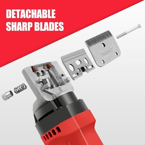 Horse Clippers, 600W Professional Heavy Duty Horse Body Clippers, 6-Speeds Large Livestock Clippers for Body Clipping Horse Equine Cattle and Thick Coat Animals in Kuwait