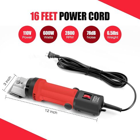 Horse Clippers, 600W Professional Heavy Duty Horse Body Clippers, 6-Speeds Large Livestock Clippers for Body Clipping Horse Equine Cattle and Thick Coat Animals in Kuwait