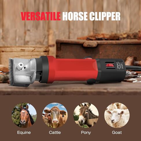 Horse Clippers, 600W Professional Heavy Duty Horse Body Clippers, 6-Speeds Large Livestock Clippers for Body Clipping Horse Equine Cattle and Thick Coat Animals in Kuwait