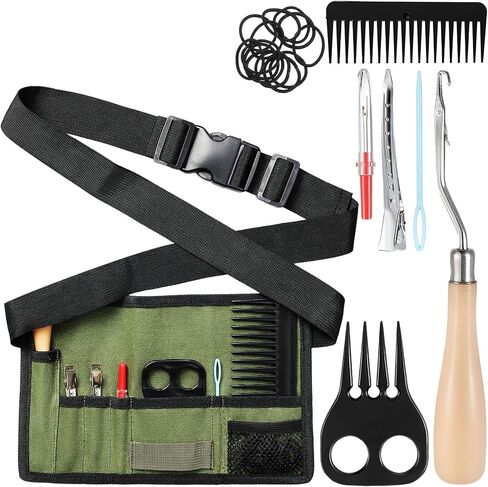 Horse Braiding Kit with Belt Horse, Rug Hook, Pin Brush, Thread Cutter, Mane Comb, Hair Clips, and Rubber Bands for Western Horse Party in Saudi Arabia